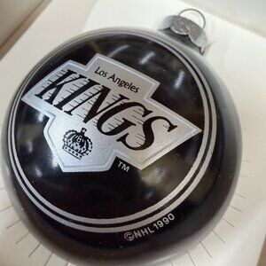 Vintage 1990 Topperscot NHL Los Angeles Kings Glass Ball Hockey Ornament